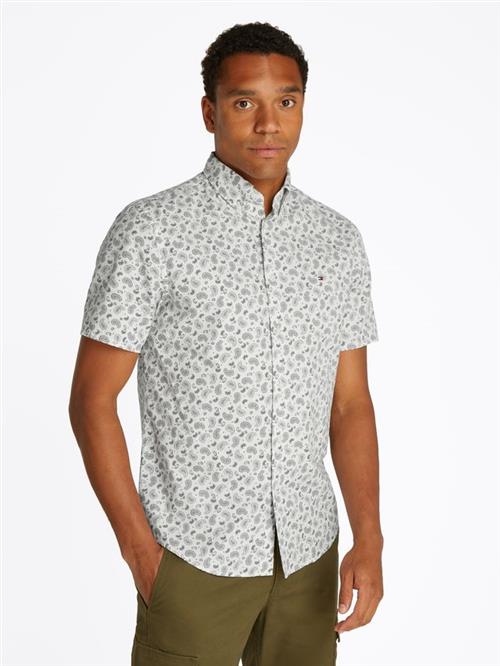 COTTON LINEN PAISLEY RF SS SHIRT