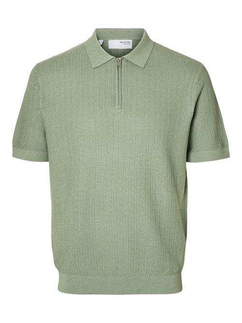 SLHCRAN SS KNIT STRUCTURE HALF ZIP