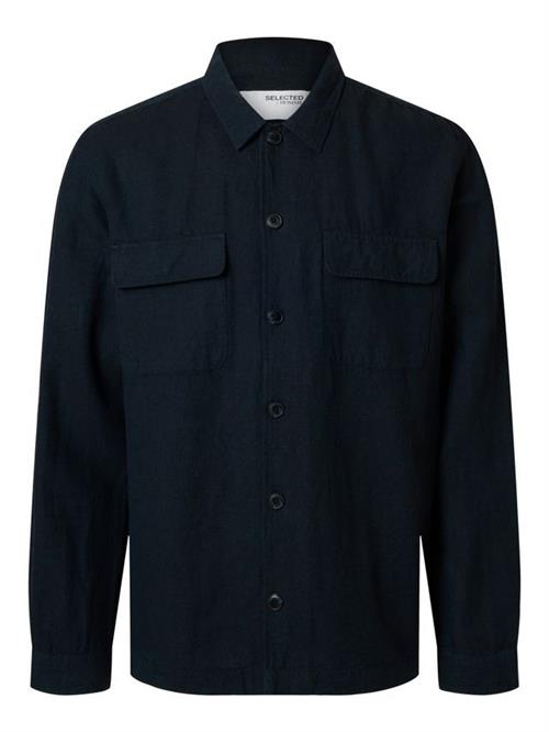 SLH-LEROY LINEN BLEND OVERSHIRT LS