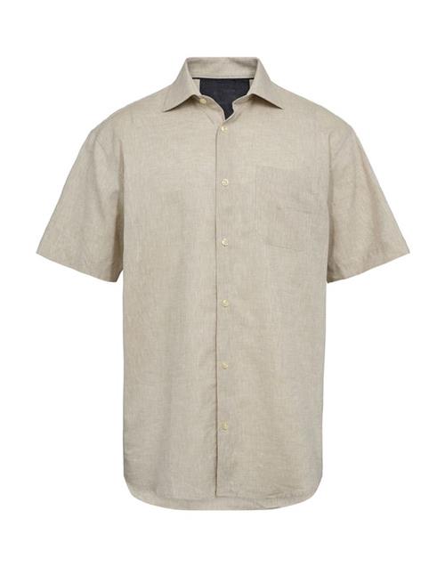Reg. fit linen  s/s shirt