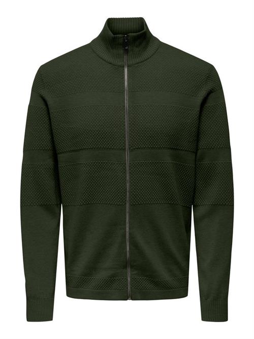 ONSMALIK REG 12 PIN ZIP CARDIGAN KN