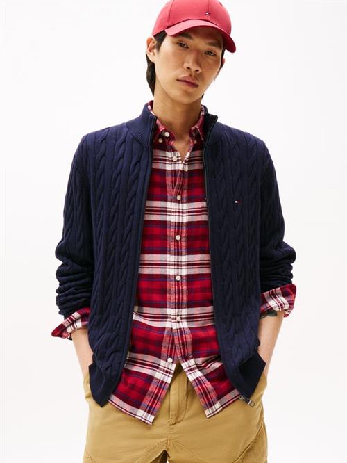 CLASSIC COTTON CABLE ZIP THROUGH