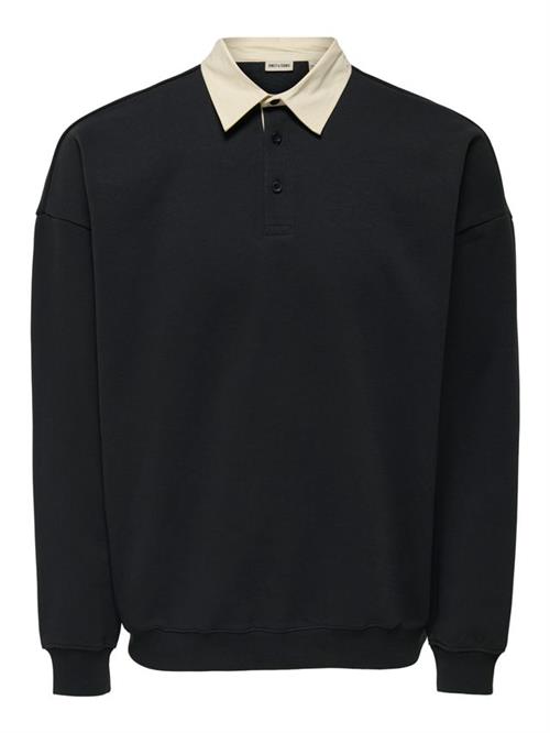 ONSJEFFREY VTG LS RUGBY SOLID POLO