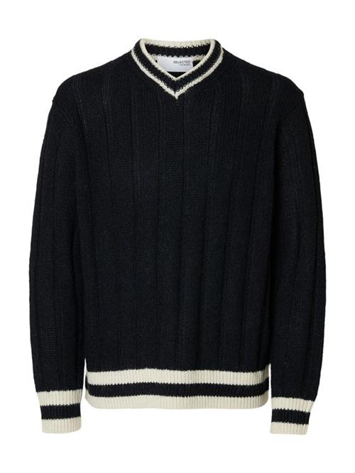 SLHROY LS KNIT RELAXED RIB V-NECK