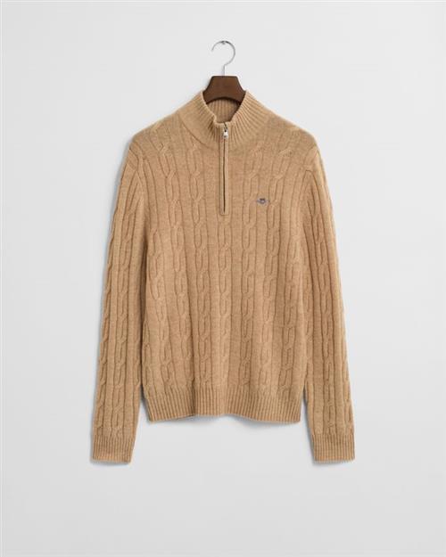 LAMBSWOOL CABLE HALF ZIP