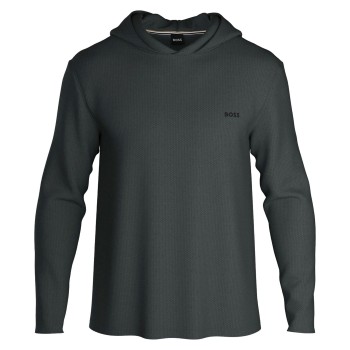 BOSS Waffle Hoodie Mørkgrøn  Large Herre
