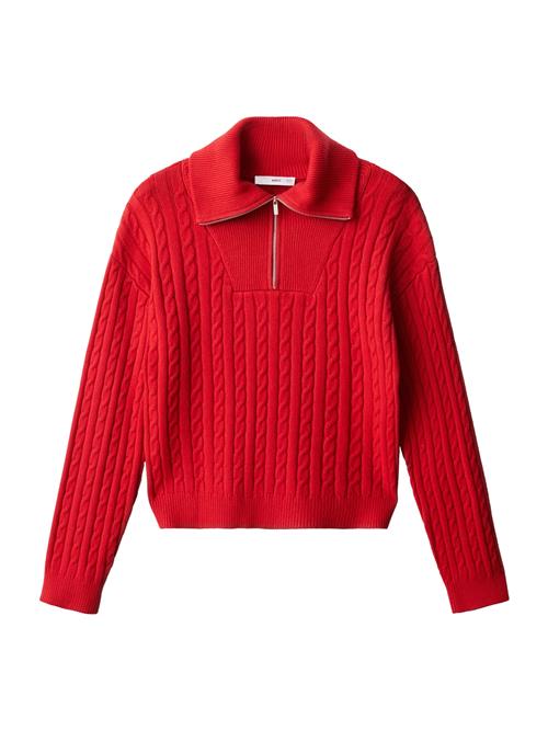 MANGO Pullover 'RIBRAID'  rød