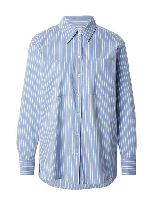 MORE & MORE Bluse  blå / hvid