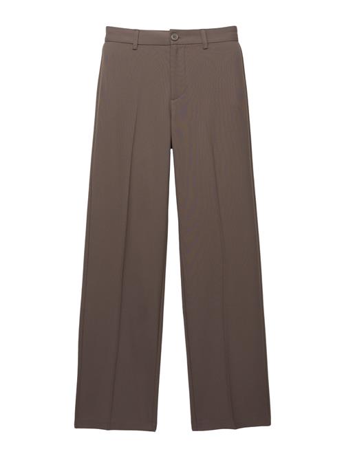 Pull&Bear Bukser med fals  mørkebrun