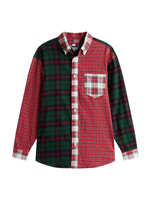 Tommy Jeans Skjorte  mørkeblå / mørkegrøn / knaldrød / hvid