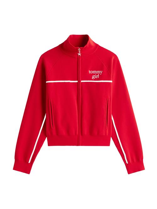 Tommy Jeans Cardigan  knaldrød / hvid