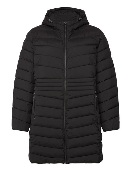 Chevron-Quilted Hooded Jacket Lauren Women Black