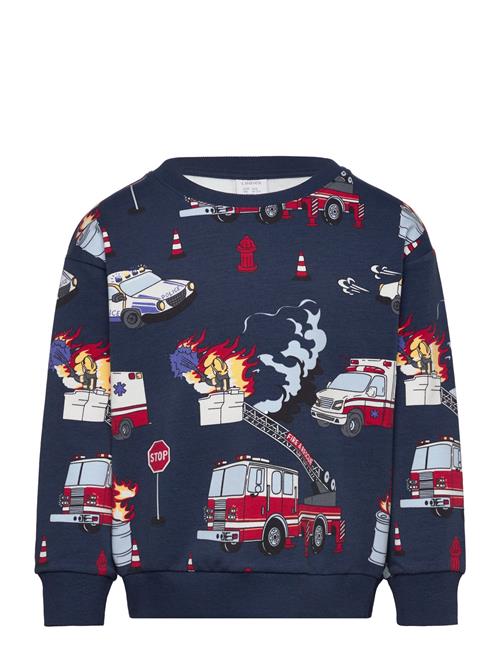 Sweatshirt Sos Aop Lindex Navy