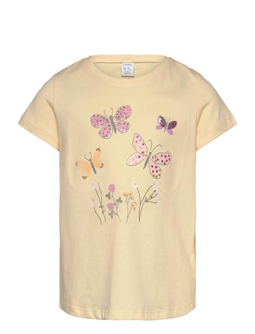 Top Ss Sequins And Flowers Lindex Yellow