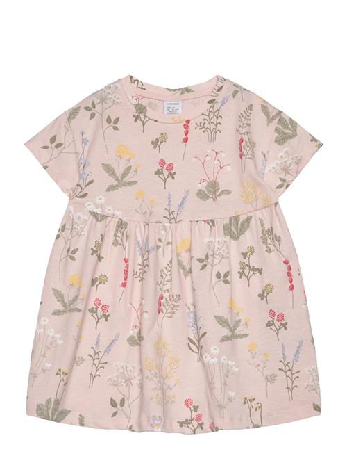Dress Ss Aop Meadow Lindex Pink