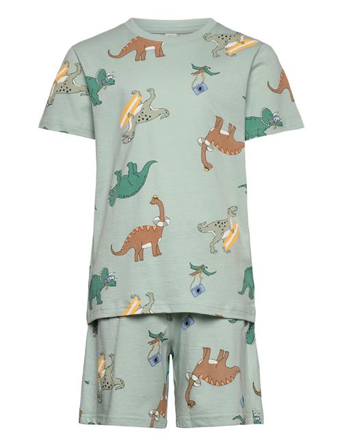 Pyjama Tee Shorts Vehicle Boat Lindex Blue