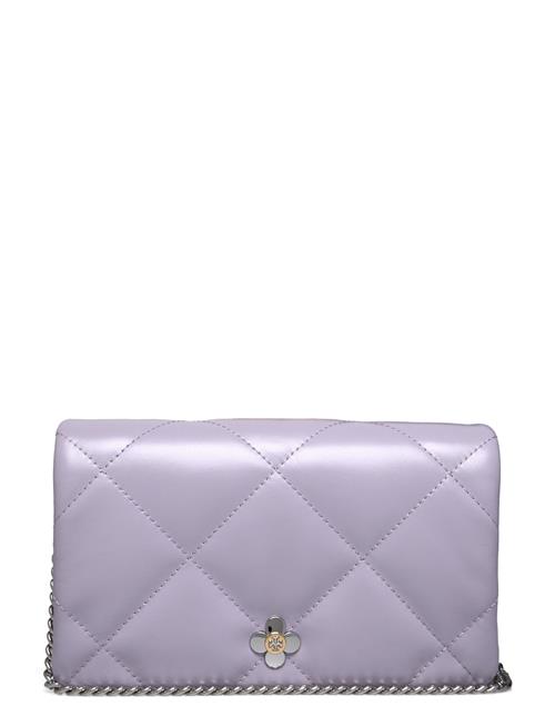 Kira Clover Diamond Quilt Chain Wallet Tory Burch Purple
