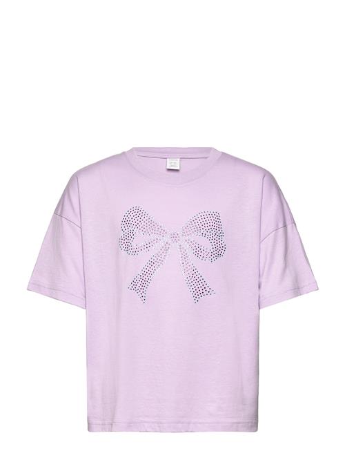 Top With Rhinest S Bow Lindex Purple