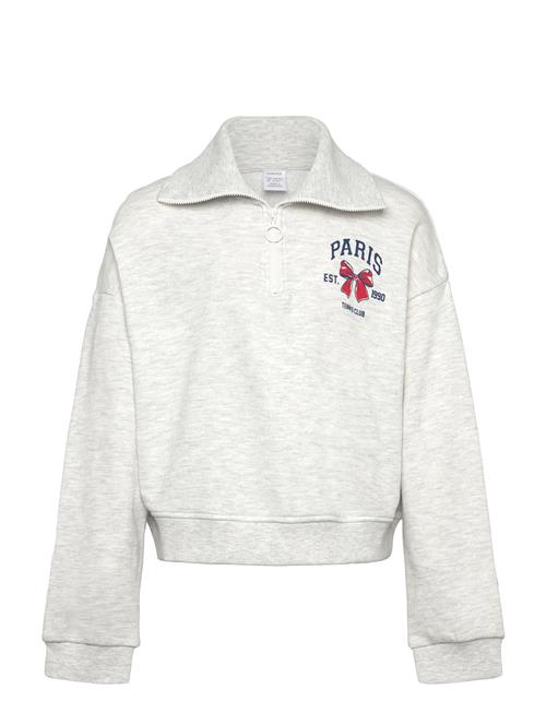 Sweatshirt With Collar Lindex Grey