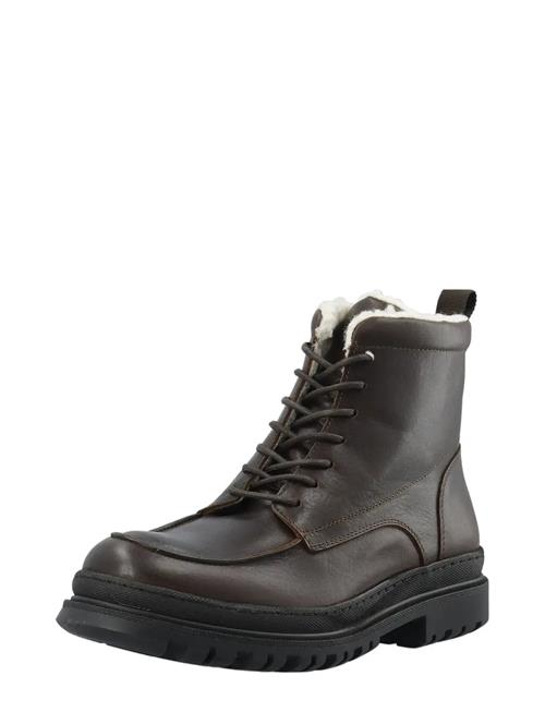 Biagrant Warmlined Moc Toe Lace Up Boot Tumbled Leather Bianco Brown
