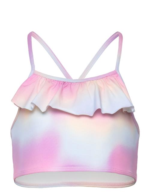 Bikini Top With Frill Aop Lindex Purple