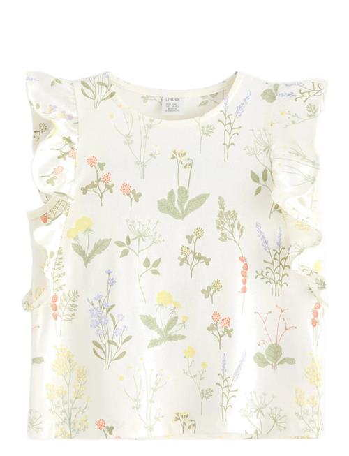 Top Ss Flounces Aop Lindex White