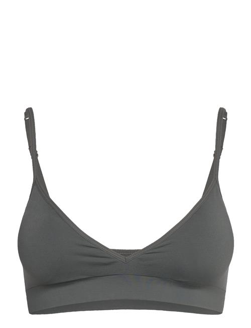 Bra Seamless Top Deep V Lindex Green