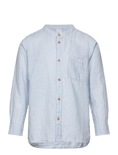 Shirt Ls Linen Lindex Blue