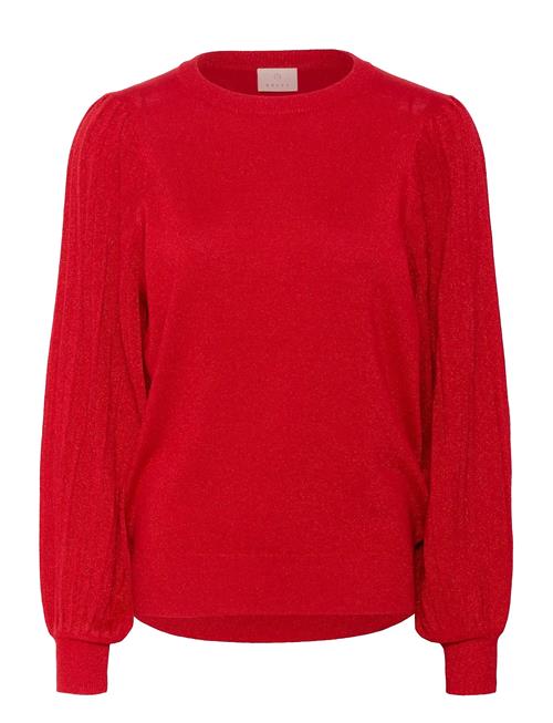 Karegina Pleat Ls Pullover Kaffe Red