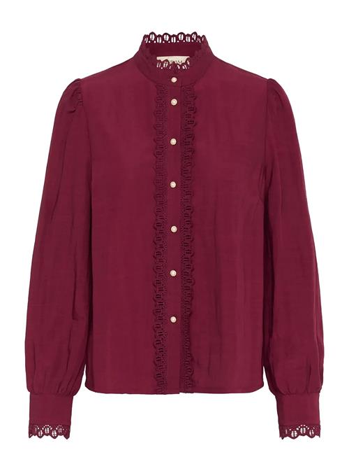 Crpia Shirt Cream Burgundy