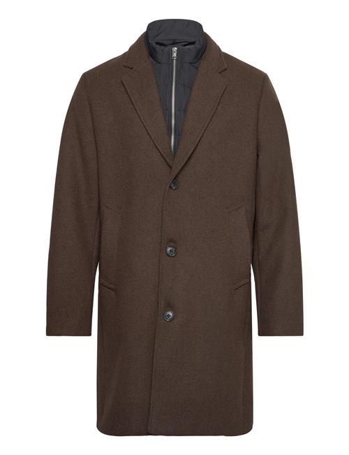 Detachable Collar Lapel Coat Lindbergh Brown