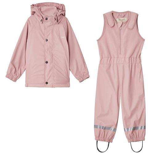 Kuling Ottawa Foret Regnsæt Woody Rose 122/128 cm Rain Lyserød Ensfarvet 122/128 cm  unisex