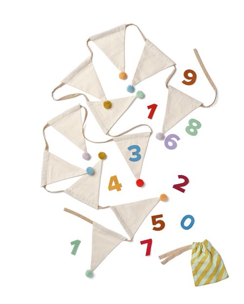 Kid's Concept Fødselsdagsguirlande Multi  Multi One Size  Beige  One Size  unisex