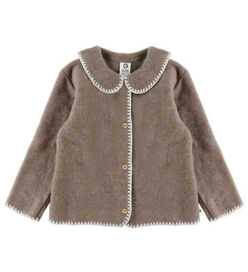 Müsli Cardigan - Uldfleece - Brown Melange