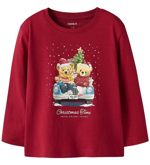 Name It Bluse - NmfVosmas - Jester Red/Xmas Bunny