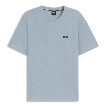 BOSS Waffle T Shirt Lyseblå X-Large Herre