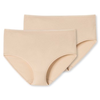 Schiesser Trusser 2P 95-5 Organic Cotton Midi Briefs Beige bomuld Medium Dame