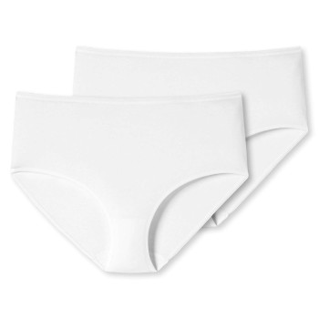 Schiesser Trusser 2P 95-5 Organic Cotton Midi Briefs Hvid bomuld Small Dame