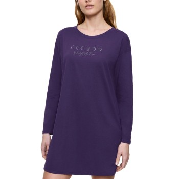 Triumph Long Sleeve Nightdress Lilla bomuld 42 Dame