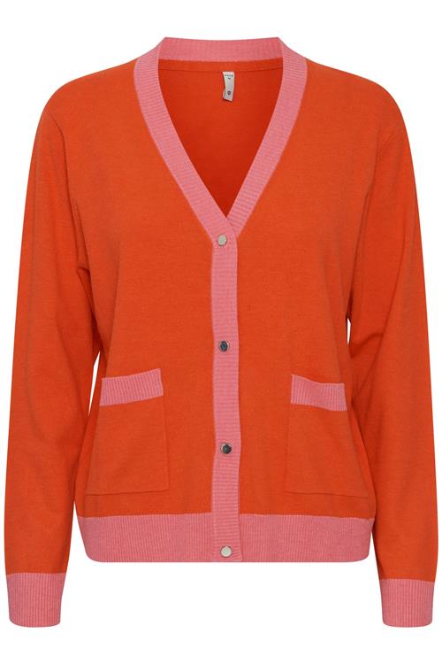 PULZ Jeans Cardigan 'Sara'  lyserød / lys rød