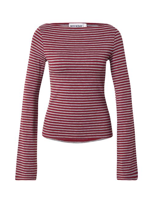 WEEKDAY Shirts 'Annie'  grå / rød