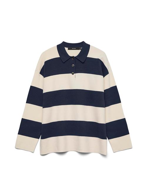 VERO MODA Pullover 'SABA'  blå / hvid