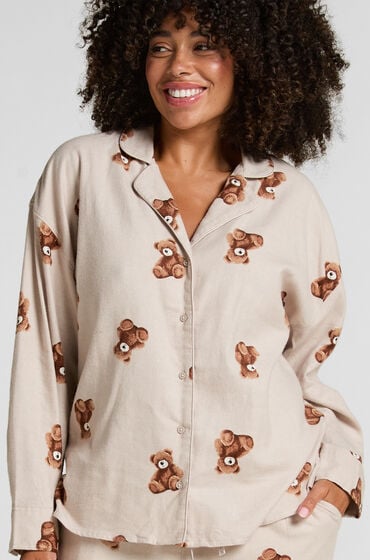 Hunkemöller Jakke Flannel Twill Bear Beige