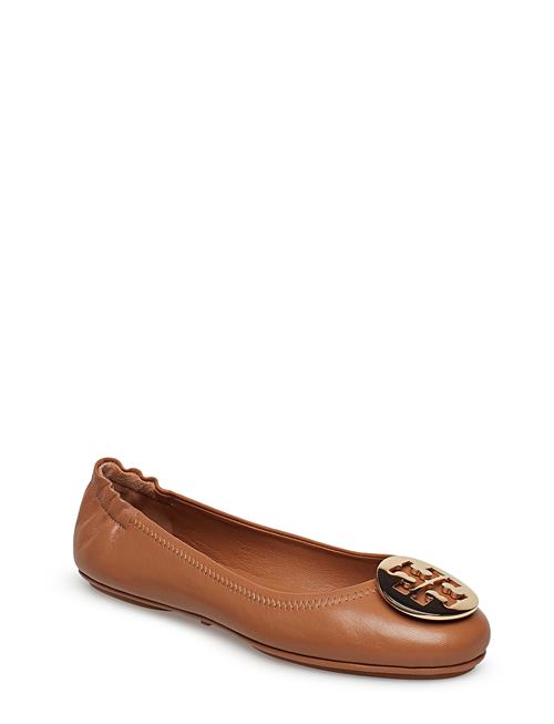 Minnie Travel Ballet With Metal Logo Tory Burch Brown