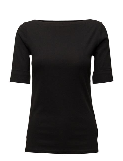 Stretch Cotton Boatneck Tee Lauren Ralph Lauren Black
