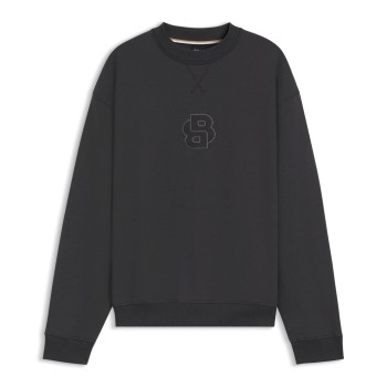 BOSS Patch Sweatshirt Mørkgrå  bomuld XX-Large Herre