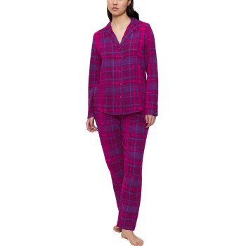 Triumph Boyfriend Long Sleeved Pyjama Set Rudet bomuld 40 Dame