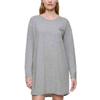 Triumph Long Sleeve Nightdress Grå bomuld 38 Dame