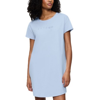 Triumph Nightdress Short Sleeve Lyseblå bomuld 48 Dame