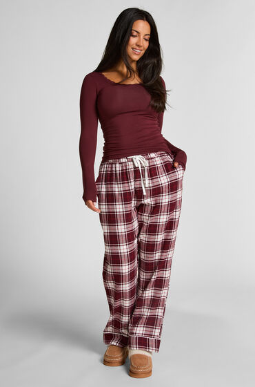 Hunkemöller Petite pyjamasbukser af Flannel Lilla